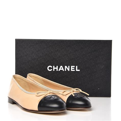 cap toe ballet flats chanel dupe|chanel flats beige and black.